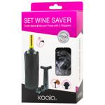 Koala Black Wine Set + 2 Stoppers