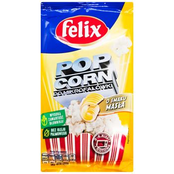 Попкорн Felix со вкусом сливочного масла для микроволновой печи 90г - купить, цены на КОСМОС - фото 1