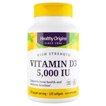 Healthy Origins 5000 IU Vitamin D3 120 softgels - buy, prices for - photo 1