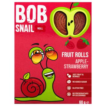 Конфеты Bob Snail натуральные яблочно-клубничные 60г - купить, цены на КОСМОС - фото 2