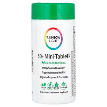 Мультивітаміни 50+, Multivitamin, Rainbow Light, 90 міні-таблеток - купить, цены на Biotus - фото 1