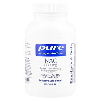 N-ацетил-L-цистеин Pure Encapsulations NAC 600мг 180 капсул - купить, цены на Biotus - фото 1