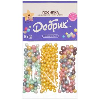 Посипка кондитерська Добрик Рисові кульки 18г - купити, ціни на Чудо Маркет - фото 2