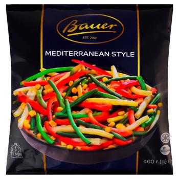 Смесь Bauer Средиземноморский микс овощной замороженный 400г - купить, цены на ЕКО Маркет - фото 1