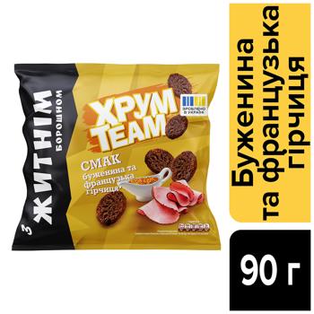 KhrumTeam Rye Ham and French Mustard Flavored Crisps 90g - buy, prices for COSMOS - photo 2