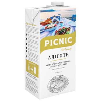 Вино Picnic Аліготе По-Грецьки біле сухе 9,5-14% 1л