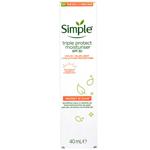 Simple Protect & Glow Triple Protection Moisturiser SPF30 40ml