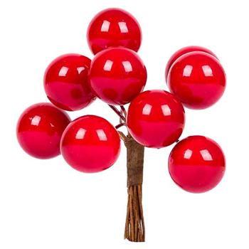 Ягоди декоративні Yes! Fun червоний глянець 18мм 9шт у пучку