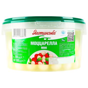 Yagotinskaya Mozzarella Mini Soft Cheese in Brine 45% 1kg - buy, prices for METRO - photo 1