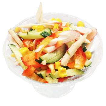 Malvina Salad with Crab Sticks, Bell Peppers, Cucumbers and Oil - buy, prices for - photo 2