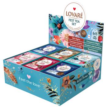 Набор чая Lovare Fest Tea Set 157,5г 90шт - купить, цены на - фото 3