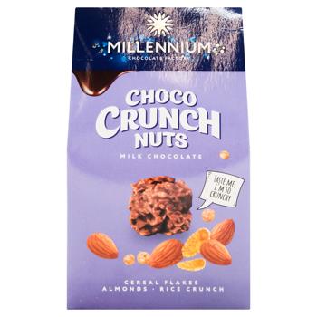 Millennium Choco Crunch Sereal Flakes-Almonds-Rice Crunch Sweets 100g - buy, prices for Auchan - photo 2