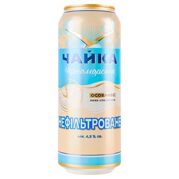 Chayka Chornomorska Unfiltered Light Beer 4.3% 0.5l - buy, prices for Ideal - photo 1