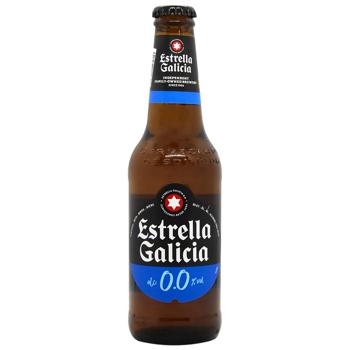 Пиво Estrella Galicia безалкогольное 0,33л - купить, цены на МегаМаркет - фото 1
