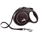 Flexi New Classic Roulette Leash with Tape L Up to 50kg 5m Black