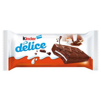 Тістечко Kinder Delice бісквітне з какао та молочною начинкою 39г - купити, ціни на КОСМОС - фото 1
