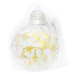 Украшение елочное Шар с подсветкой фактурное золото 8см