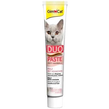 Ласощі для котів GimCat Duo Paste Anti-Hairball паста з мальт та куркою для виведення шерсті 50г - купити, ціни на MasterZoo - фото 4