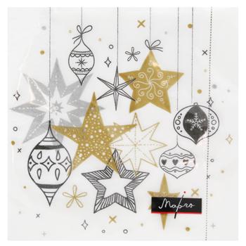 Margo Christmas Tree decorations and Stars 3-ply Napkins 33х33cm 18pcs - buy, prices for NOVUS - photo 1
