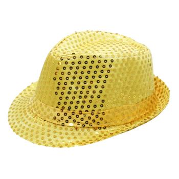 Шляпа Koopman с золотыми пайетками 28х24х12см