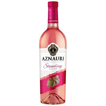 Вино Aznauri Strawberry рожеве солодке 0,75л - купити, ціни на AlcoHub - фото 1