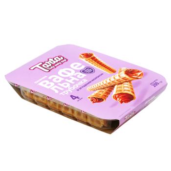 Tarta Waffle Roll Cake with Condensed Milk 200g - buy, prices for COSMOS - photo 2