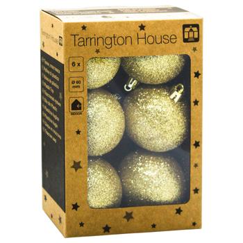 Tarrington House Gold Christmas Tree Ball 6cm 6pcs - buy, prices for METRO - photo 3