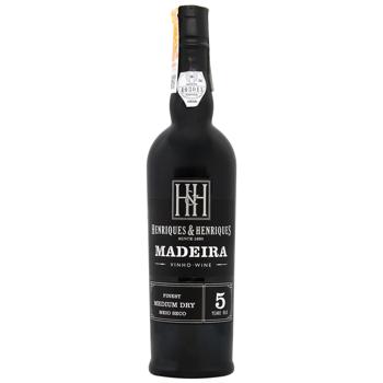 Вино мадера Henriques Finest Medium Dry 5yo полусухое белое 19% 0,5л - купить, цены на За Раз - фото 1