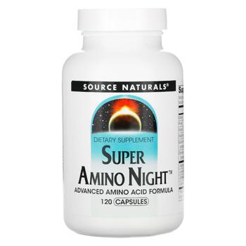 Аминокислотный комплекс для сна Source Naturals Super Amino Night 120 капсул - купить, цены на Biotus - фото 1