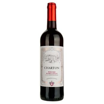 Вино Charton Rouge Moelleux красное полусладкое 10,5% 0,75л - купить, цены на МегаМаркет - фото 1