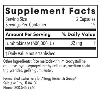 Lumbrokinase Allergy research group 60pcs Usa - buy, prices for Biotus - photo 2