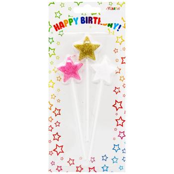 Glitter Star Assorted Candle 3pcs - buy, prices for MegaMarket - photo 3