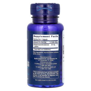 Life Extension Dehydroepiandrosterone 25mg 100 capsules - buy, prices for Biotus - photo 2