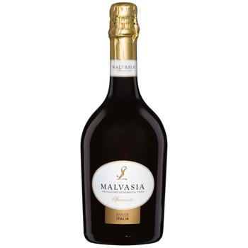 Вино игристое SL Malvasia Dolce белое полусладкое 7,5% 0,75л - купить, цены на Чудо Маркет - фото 1