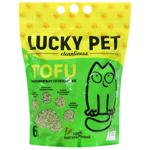 Наповнювач гігієнічний з тофу Lucky Pet для котячого туалету з аром чаю 6л
