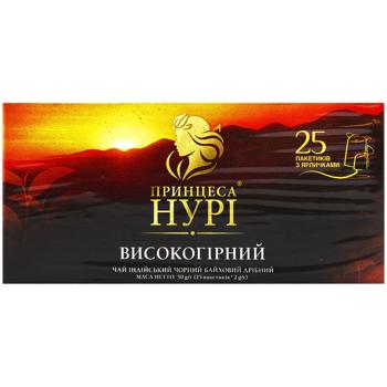 Чай черный Принцесса Нури Высокогорный в пакетиках 2г х 25шт - купить, цены на Чудо Маркет - фото 2