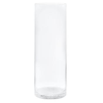 Special Transparent Cylindrical Glass Vase 12*50cm