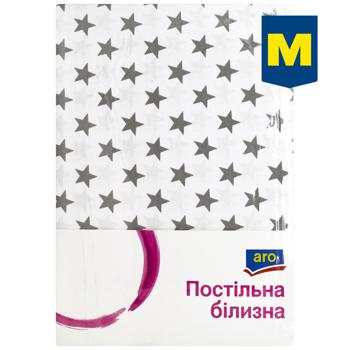 Комплект постільної білизни Aro Євро сірий - купити, ціни на METRO - фото 1