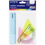 Kite Classic Ruler 15cm 2 Squares and Protractor Set