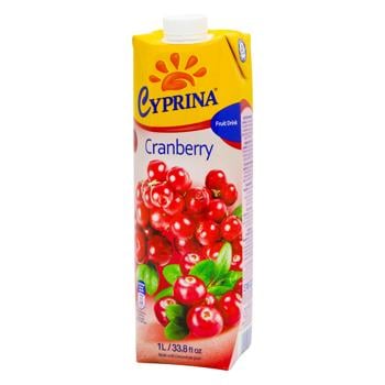 Напій соковий Cyprina журавлина 1,0л