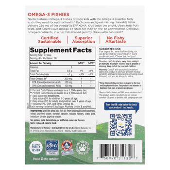 Рыбий жир для детей Nordic Naturals Omega-3 Fishies со вкусом фруктов 300мг 36 желе - купить, цены на Biotus - фото 2