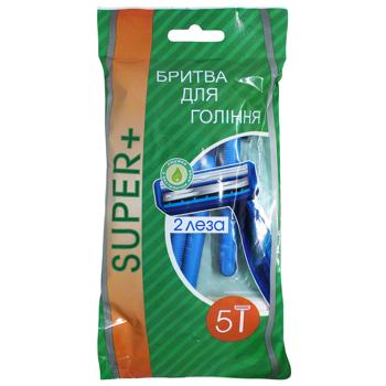 Super+ Disposable Shaving Blades for Men 5pcs - buy, prices for COSMOS - photo 1