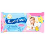 Салфетки влажные Superfresh Ромашка детские 15шт