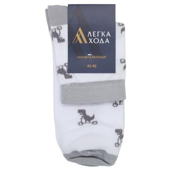 Lehka Khoda Men's Socks s.27 White