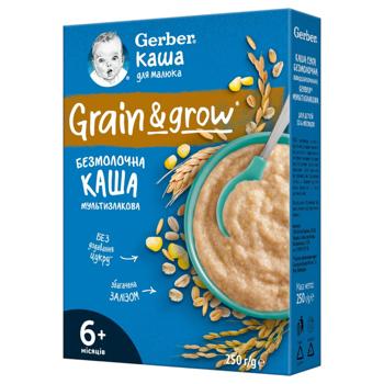 Каша сухая Gerber безмолочная мультизлаковая быстрорастворимая для детей с 6 месяцев 250г - купить, цены на - фото 3