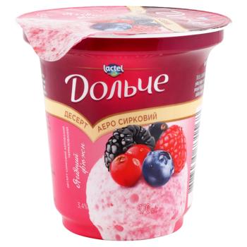 Десерт Дольче Ягідний ф'южн сирковий аерований 3,4% 200г - купити, ціни на Чудо Маркет - фото 1