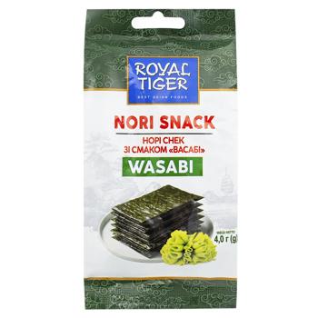 Норі снек Royal Tiger зі смаком васабі 4г