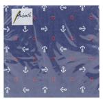 Ambiente Anchor Heart Blue FSC Mix Napkins 33x33cm