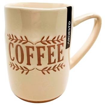 Чашка Ardesto Coffee AR3079 340мл біла кераміка - купить, цены на Восторг - фото 1