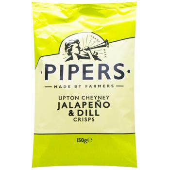 Pipers Potato Chips with Jalapeno Pepper and Dill 150g